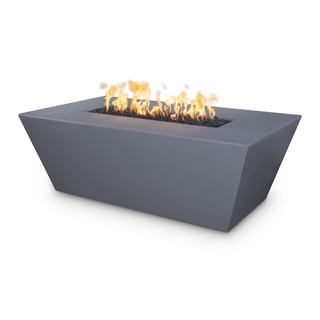 The Outdoor Plus 60 Rectangular Angelus Fire Pit - GFRC Concrete - Gray - Match Lit - Natural Gas OPT-AGLGF60-GRY-NG